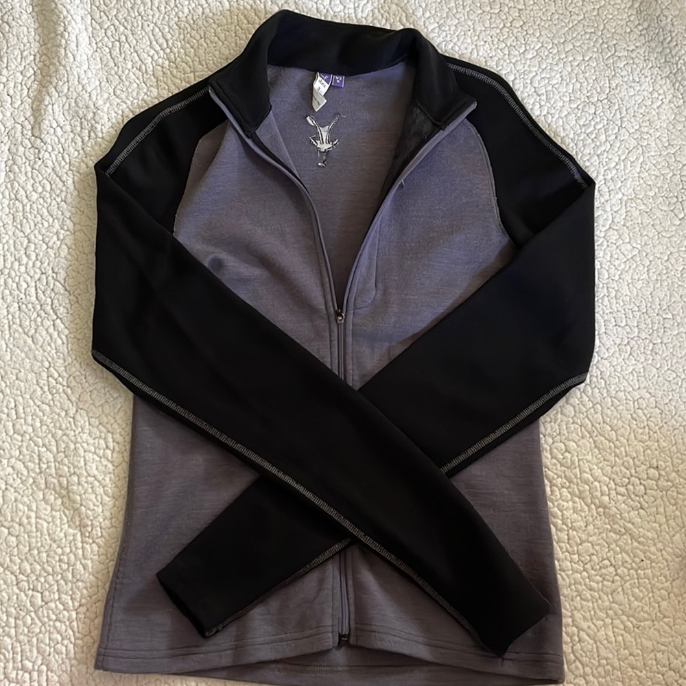 EUC Genuine Ibex Mock Neck Sweater Full Zip Sz M